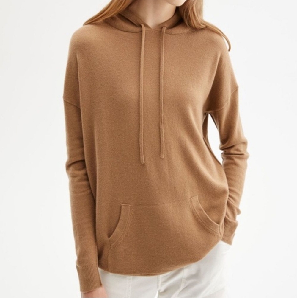 NILI LOTAN SELMA HOODED CASHMERE SWEATER CAMEL S‎ - Picture 11 of 11